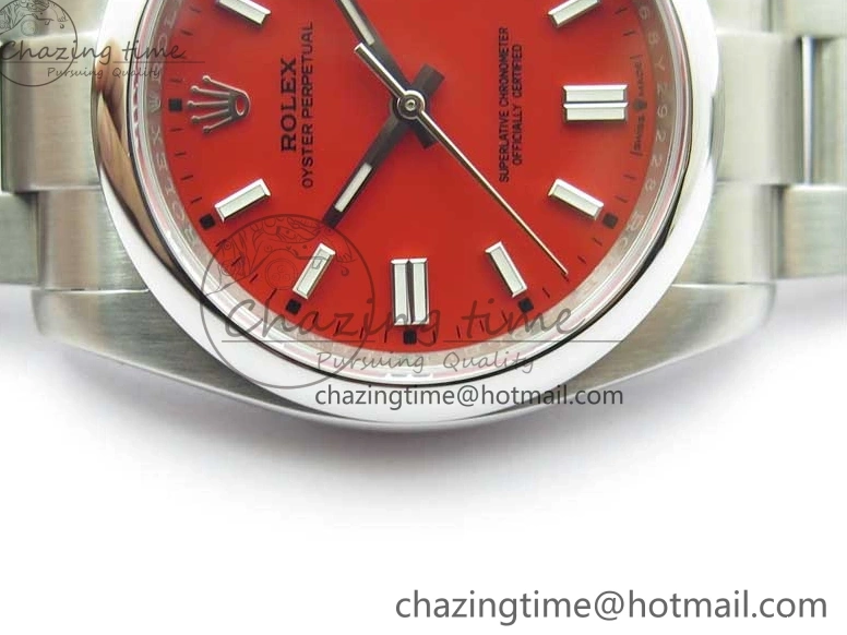 126000 1:1 Steel Perpetual Oyster Edition KRF Dial 36mm Best Red 904L A2824 0318